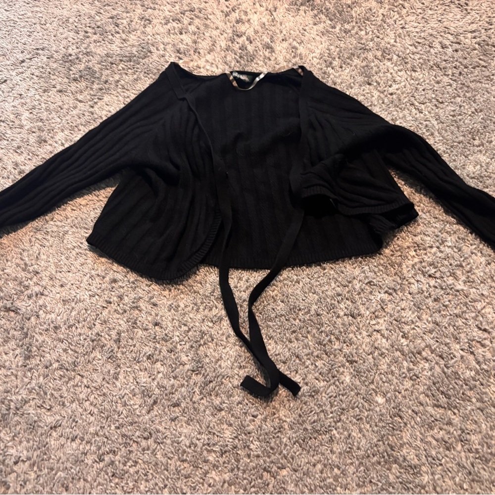 Wild Fable Black Textured Knit Top